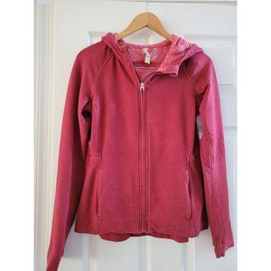 Lululemon athletica Womens Red hoodie Jacket size 6 yoga tiny flaw